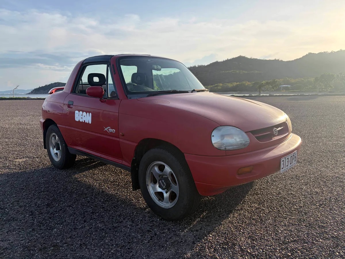 Bean, Suzuki X-90 automatic hire car on Magnetic Island