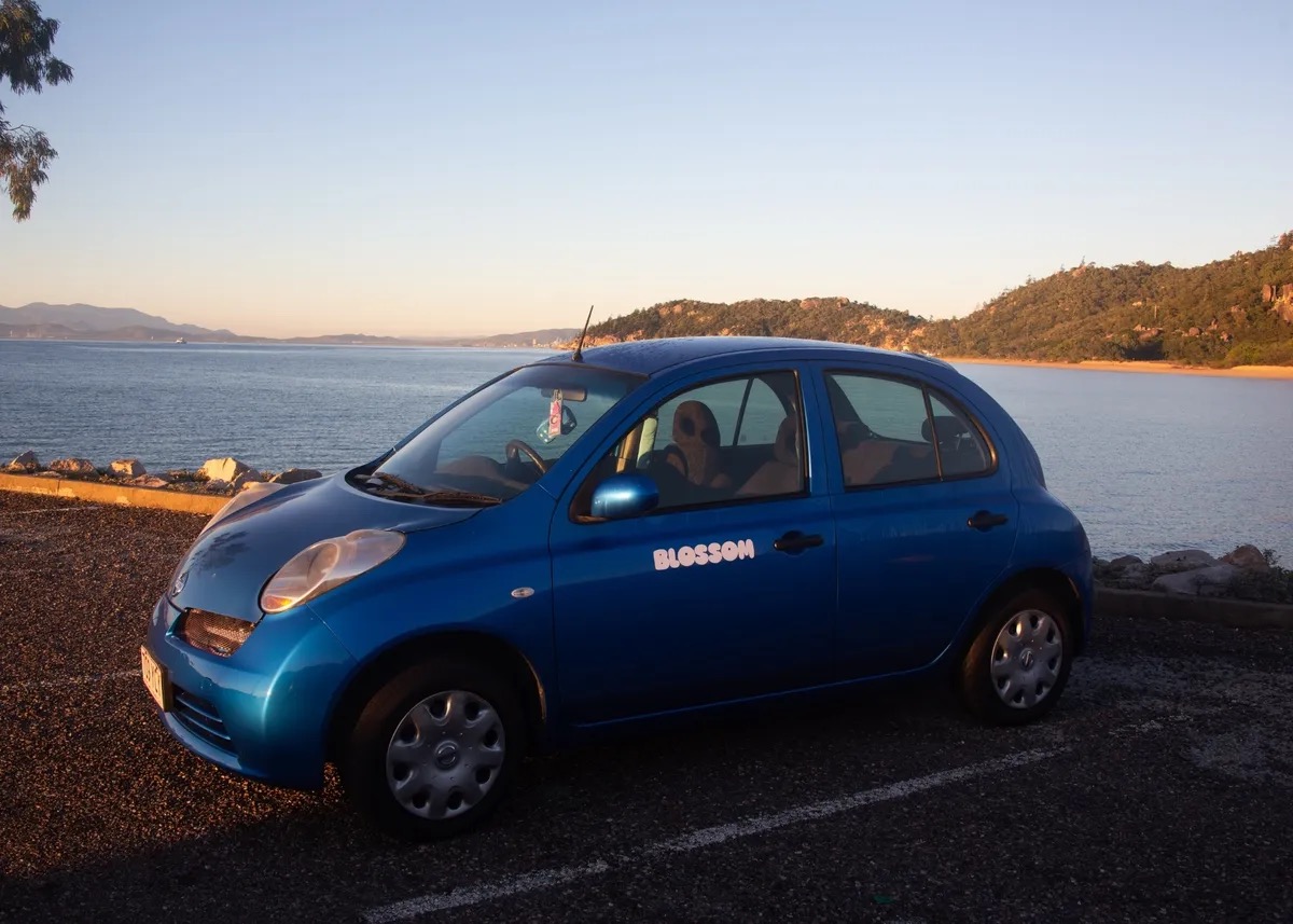 Blossom, Nissan Micra automatic hire car on Magnetic Island