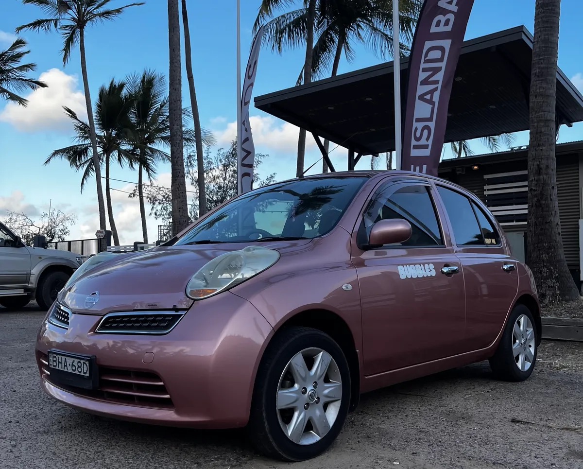 Bubbles, Nissan Micra automatic hire car on Magnetic Island